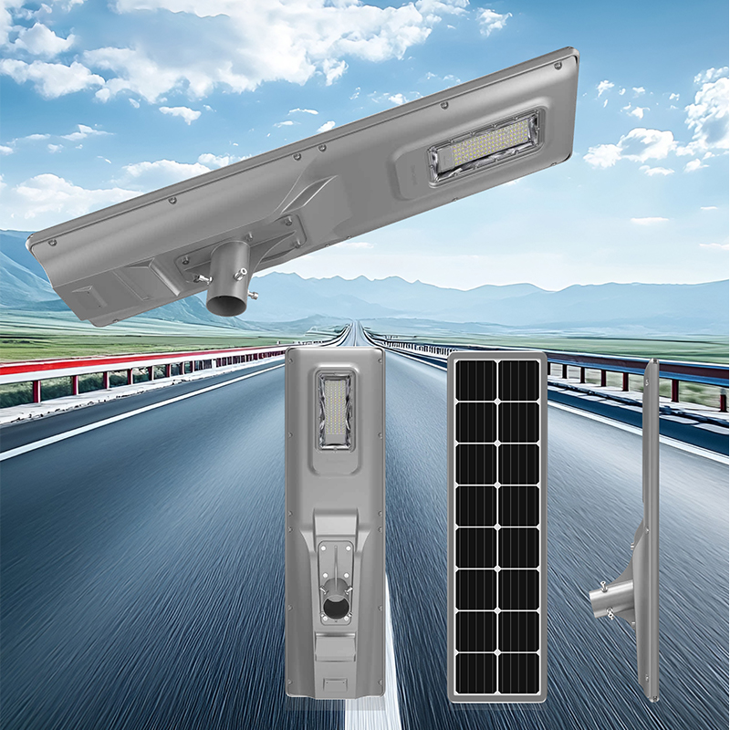 Lampadaire solaire à écran plat tout-en-un de 80 W Lampadaire solaire à écran plat tout-en-un de 80 W