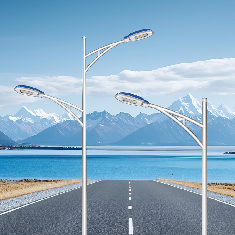 Lampadaire LED incurvé à simple/double bras 40 W-200 W Lampadaire LED incurvé à simple/double bras 40 W-200 W