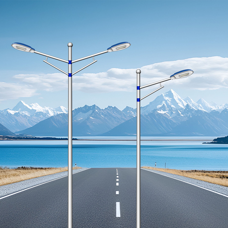 Lampadaire LED étanche à bras simple/double de 40 à 100 W
